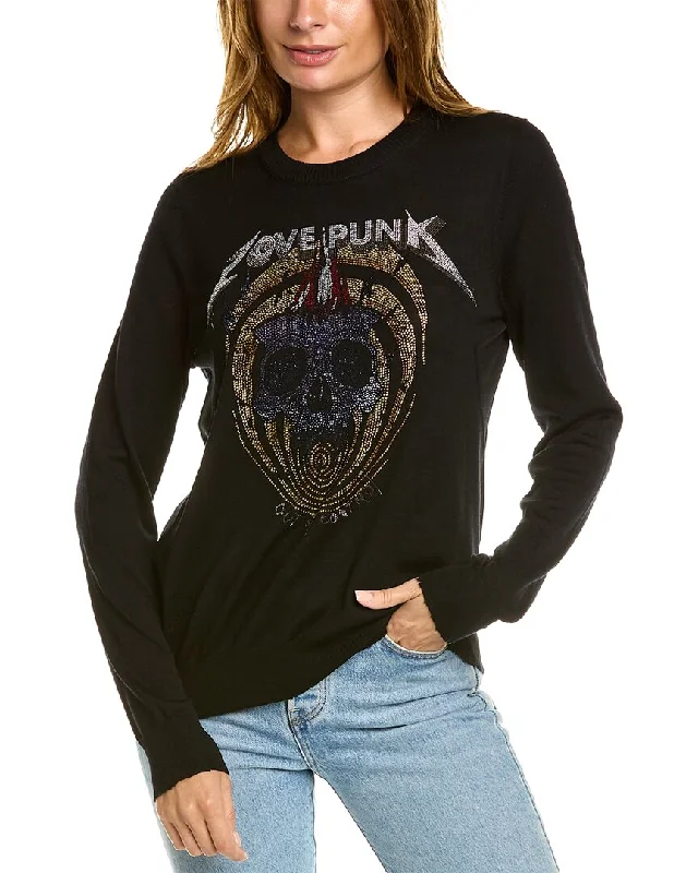 Zadig & Voltaire Miss Punk Strass Wool Sweater Silk-blend sweaters