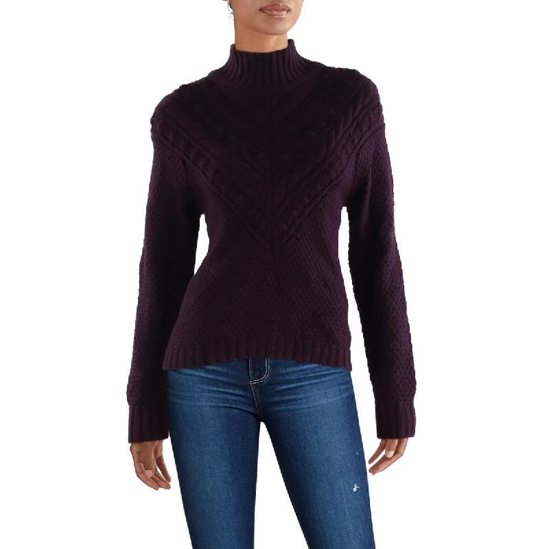 Maggie Womens Wool Blend Cable Knit Turtleneck Sweater Columbia sweaters