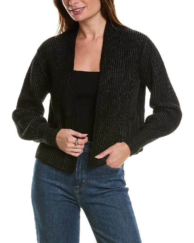 Forte Cashmere Plaited Wool & Cashmere-Blend Cardigan Chunky knit sweaters