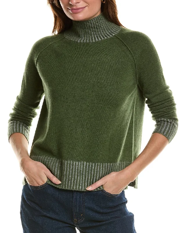 Forte Cashmere Plaited Turtleneck Cashmere Pullover Thermal sweaters