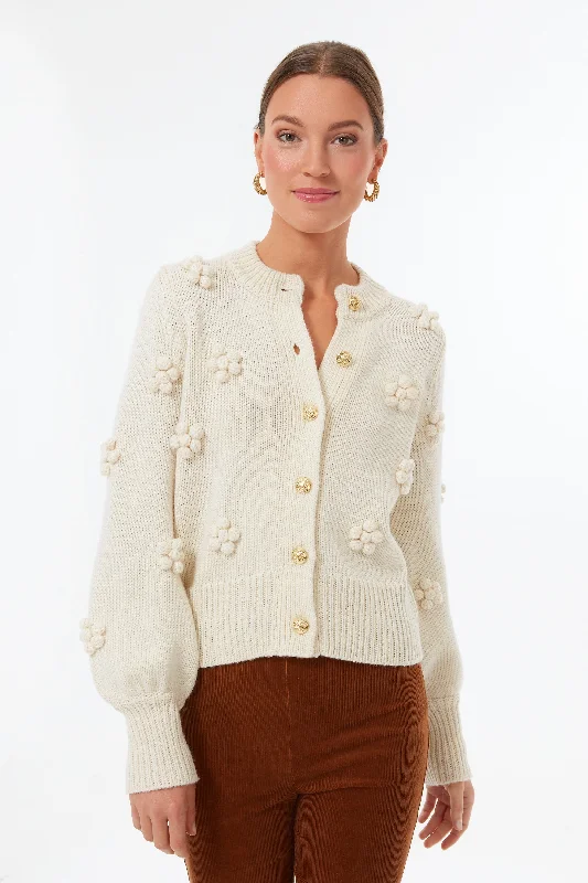 Cream Camellia Cardigan Lightweight sweaters