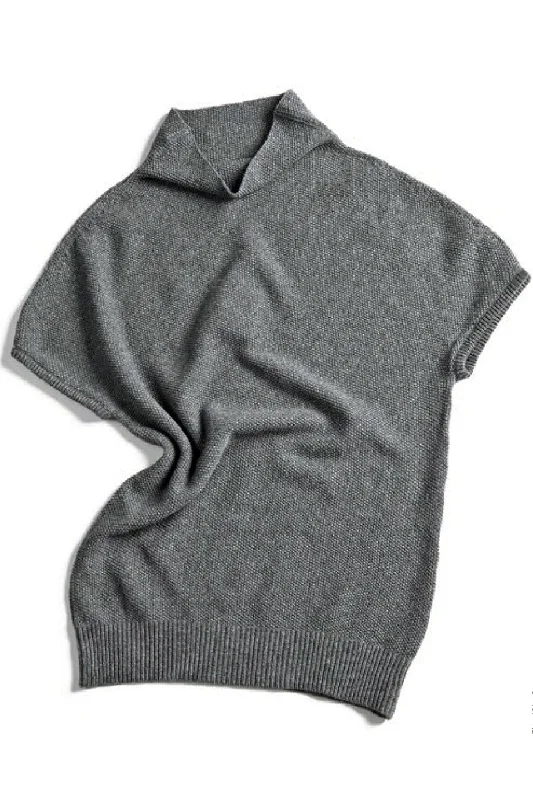 INVERNI ALPS Grey Cashmere Top Best everyday sweaters