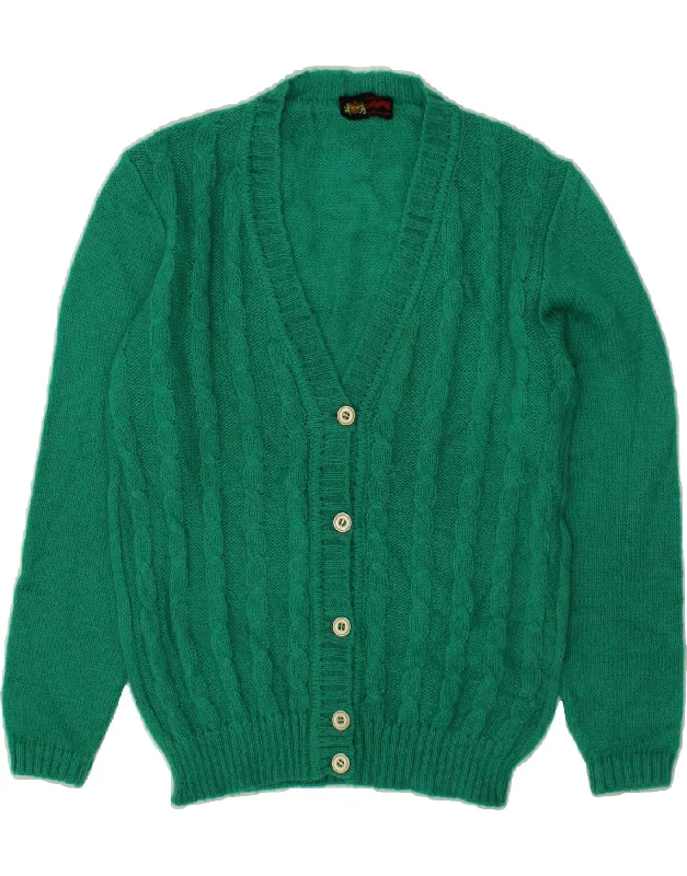 VINTAGE Womens Cardigan Sweater UK 16 Large Green Best sweaters for cozy nights