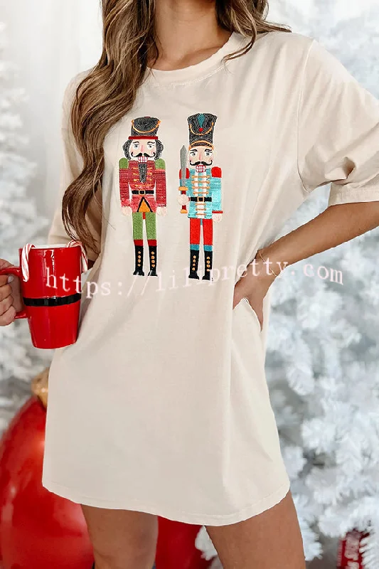 Lilipretty Nutcrackers for The Holidays Nutcracker T-shirt Mini Dress Designer mini dresses