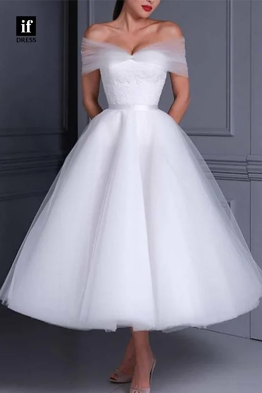 71100 - Simple Strapless A-Line Tulle Belt Ruched Beach Wedding Dress Wedding Dress Long