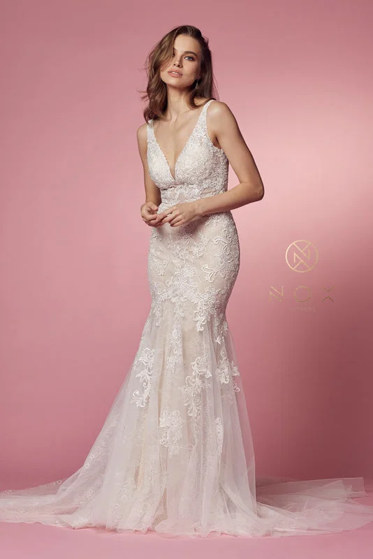 **Nox Anabel's H493: An Enchanting Gown for Unforgettable Moments** Short Wedding Gown