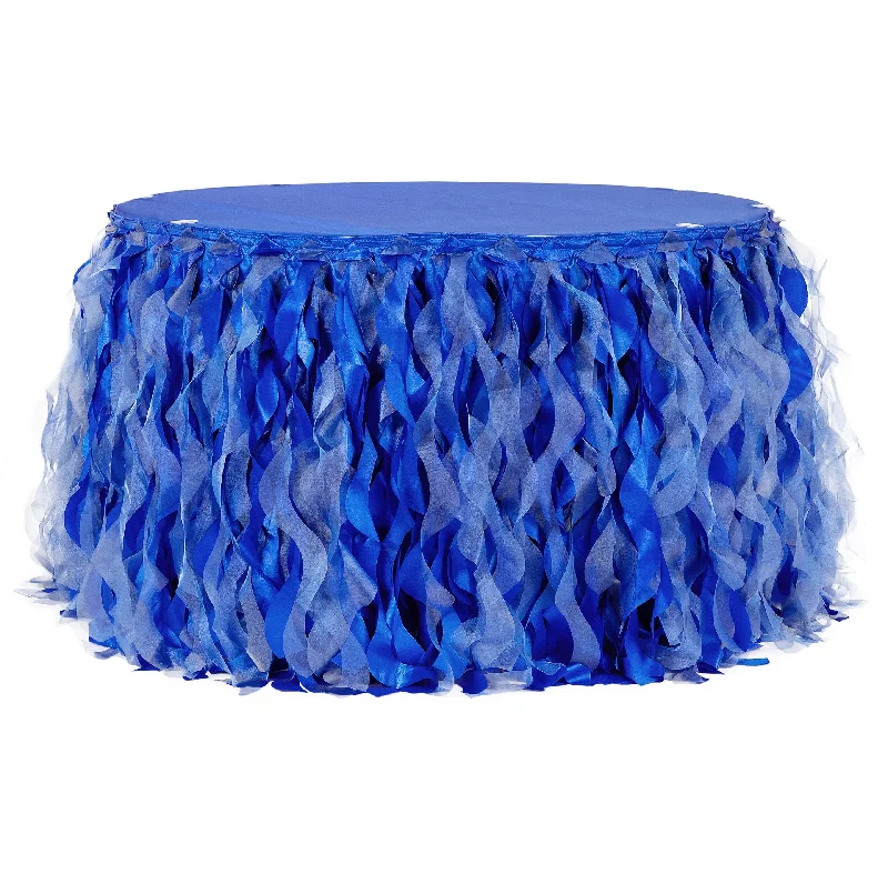 Curly Willow 14ft Table Skirt - Royal Blue Lace unclassified skirts