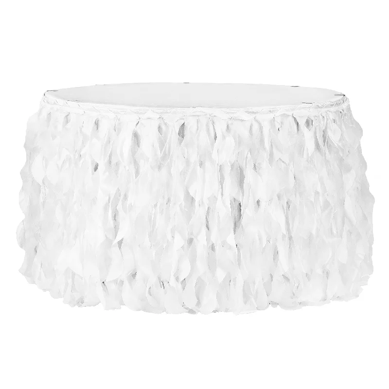 Curly Willow 14ft Table Skirt - White Elegant unclassified skirts