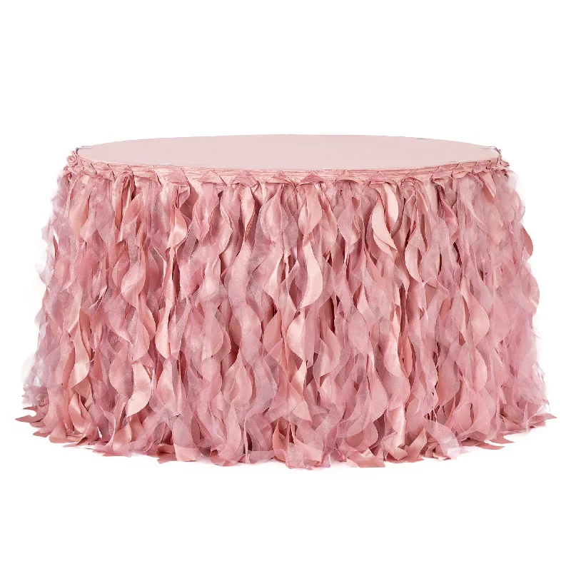 Curly Willow 17ft Table Skirt - Dusty Rose/Mauve Club unclassified skirts