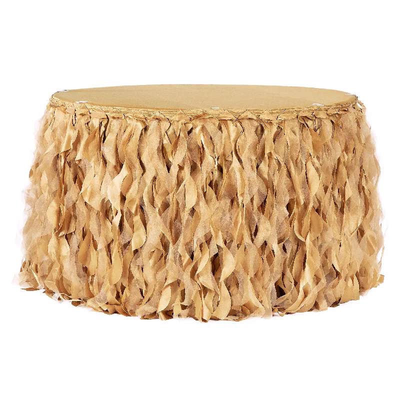 Curly Willow 17ft Table Skirt - Gold Tulle unclassified skirts