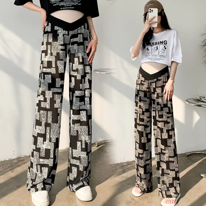 NiDELL: Women’s Vintage Loose Trousers Belly Support For Summer Women's unclassified skirts