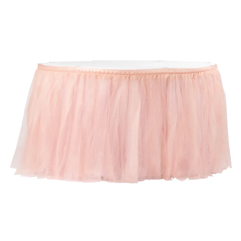 Tulle Tutu 17ft Table Skirt - Blush/Rose Gold Neutral tone unclassified skirts