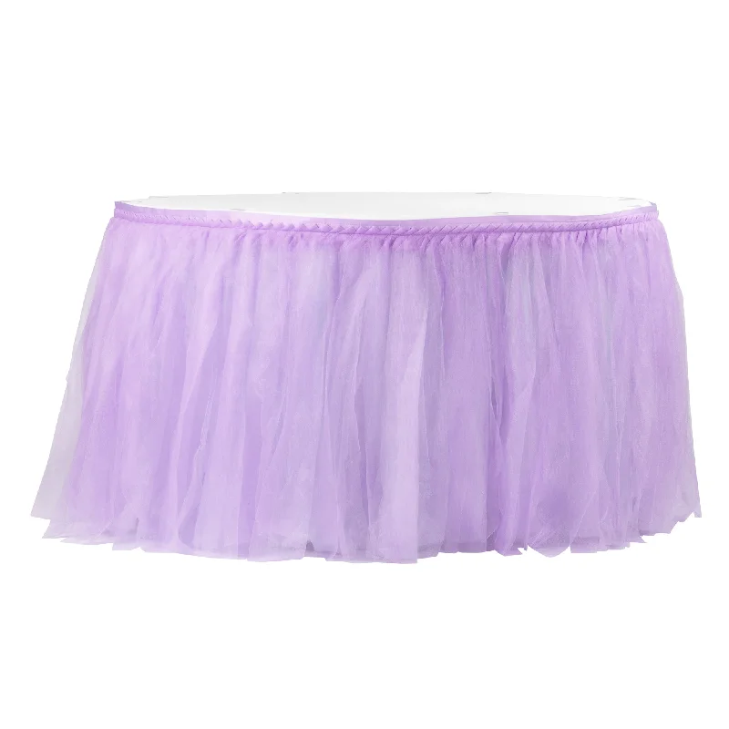 Tulle Tutu 17ft Table Skirt - Lavender Cocktail unclassified skirts