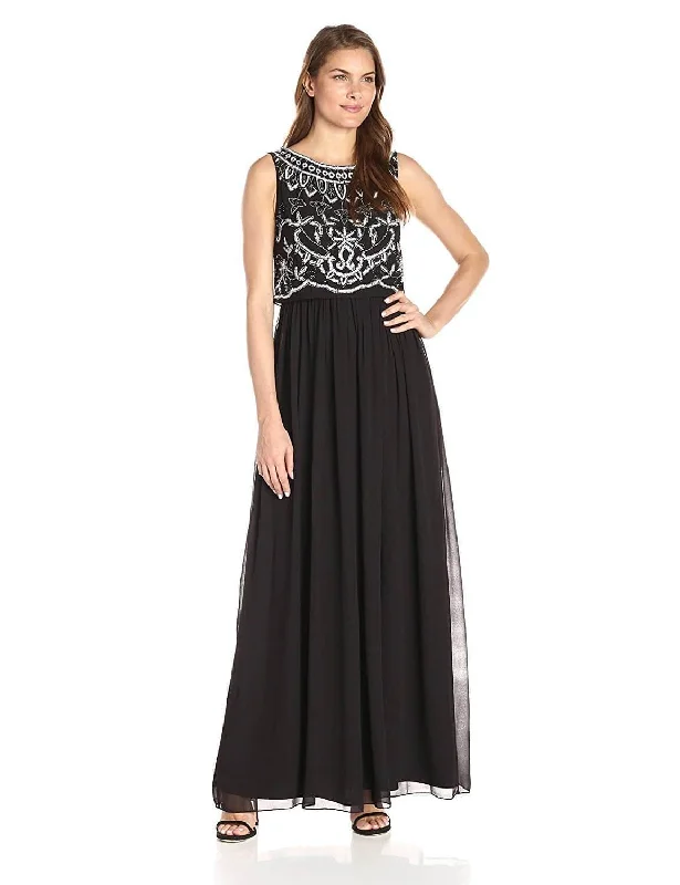 Adrianna Papell AP091928840 Long Formal Sleeveless Chiffon Dress Glamorous maxi dresses