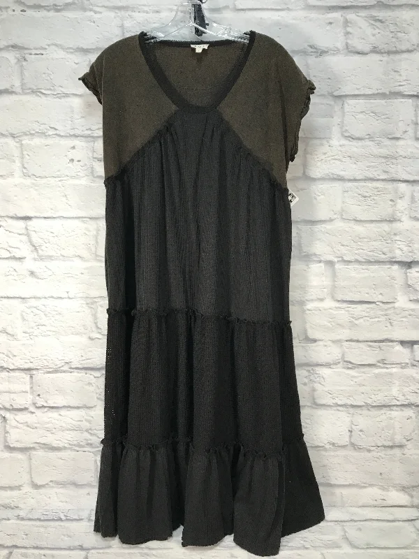 Black & Brown Dress Casual Maxi Pol, Size L Expensive maxi dresses