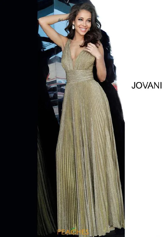 Jovani 2088 Prom Long Sleeveless Pleated Dress Revolve maxi dresses