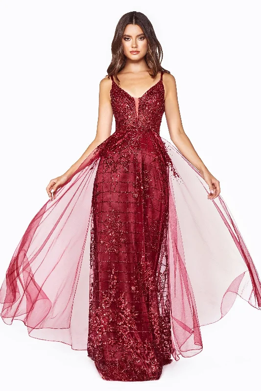 Cinderella Divine CD0147 Long Formal Glitter Prom Evening Fitted Dress Vintage maxi dresses