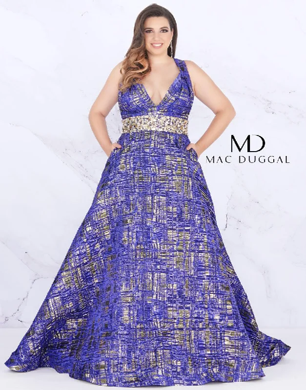 Mac Duggal 66793 Prom Long Dress Plus Size Ruffled maxi dresses