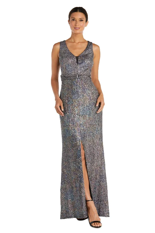 R&M Richards 9128P Long Metallic Formal Petite Dress Boohoo maxi dresses