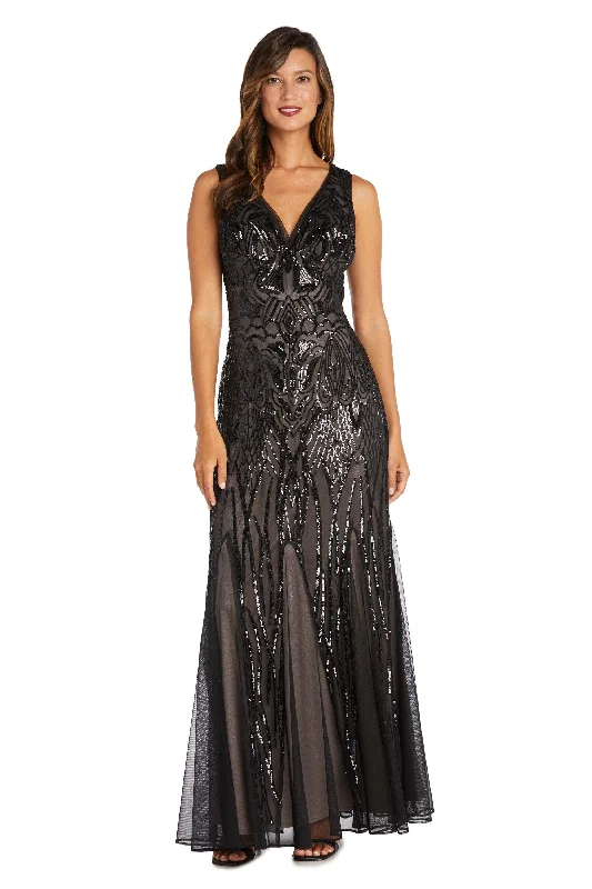 R&M Richards 9009 Long Sleeveless Formal Dress Goth maxi dresses