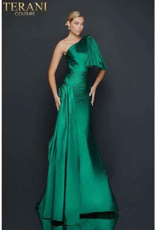 Terani Couture 2011E2044 Long One Shoulder Mermaid Dress Cocktail maxi dresses