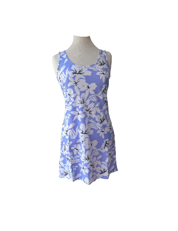 Bali Tank Dress Hibiscus Lilac Tank Dress Layer