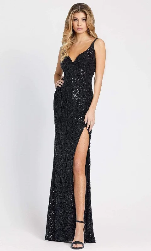 Ieena Duggal - 26443 Sleeveless High Slit Sequin Long Prom Gown Edgy party dresses