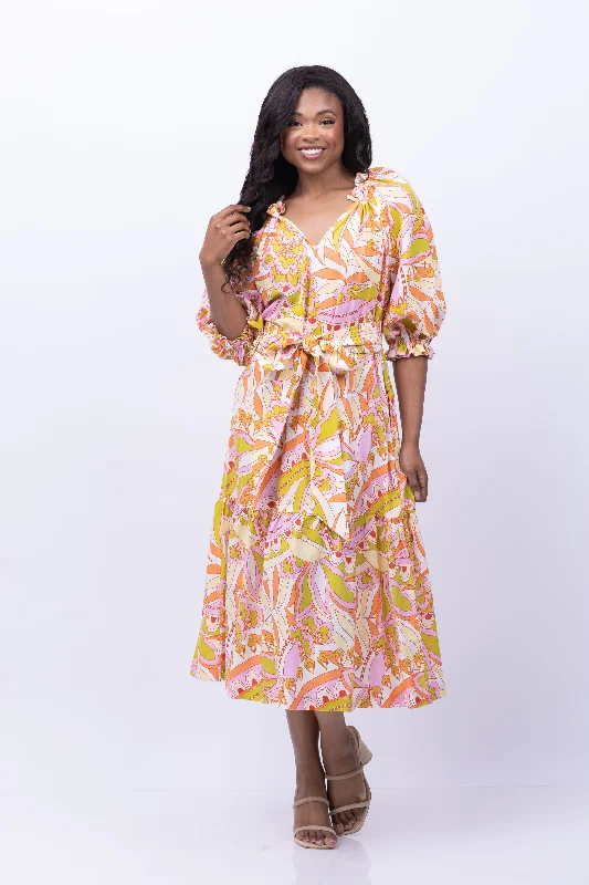 Gilner Farrar Waverly Dress in Sunburst Print Beach floral dresses