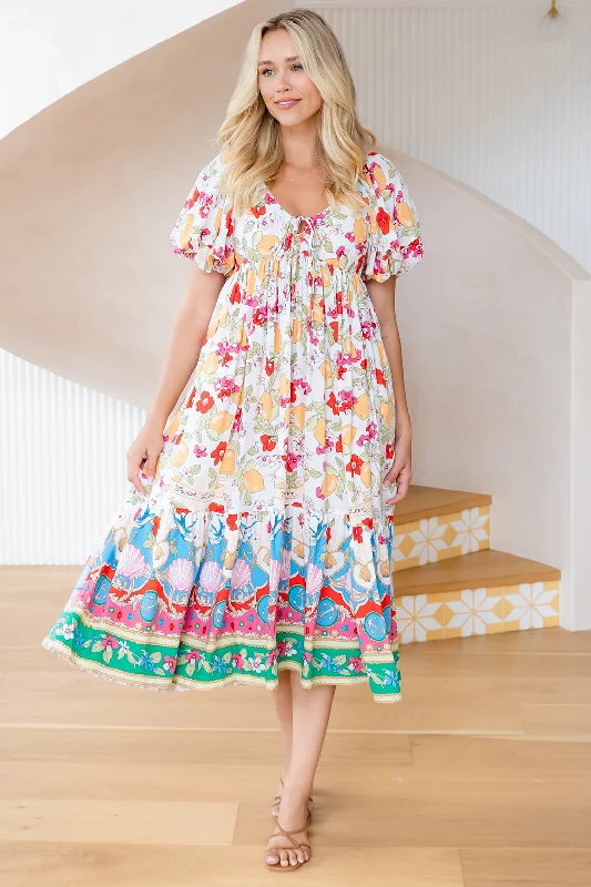 Mikayla Sweet Love Print Multi Casual floral dresses