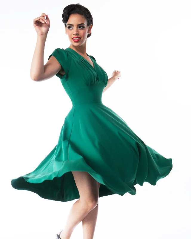 1950s Retro Swing Dress - Emerald Designer unclassified dresses