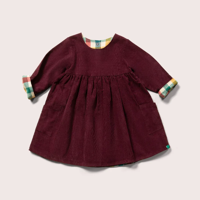 Berry Day After Day Reversible Corduroy Pocket Dress Fashionable unclassified dresses