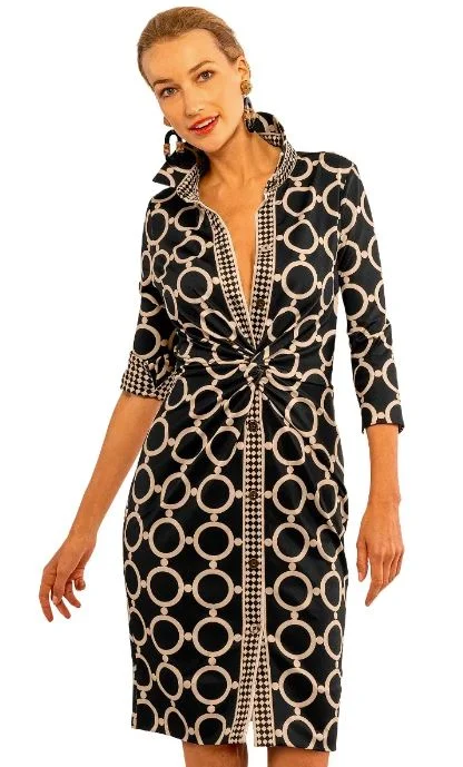 Gretchen Scott Twist & Shout Dress Dip & Dot Black High-low unclassified dresses