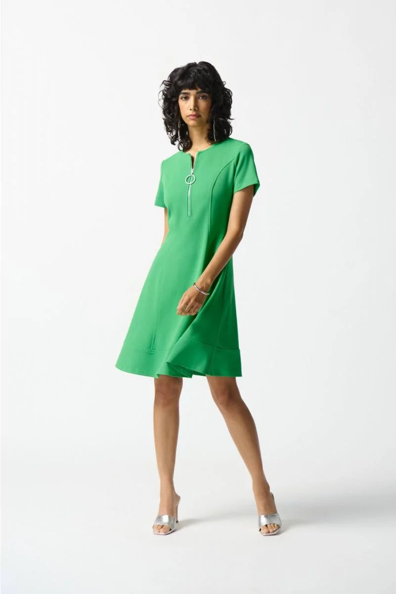 Joseph Ribkoff Fit and Flare Dress Style 242031 Island Green Bold pattern unclassified dresses