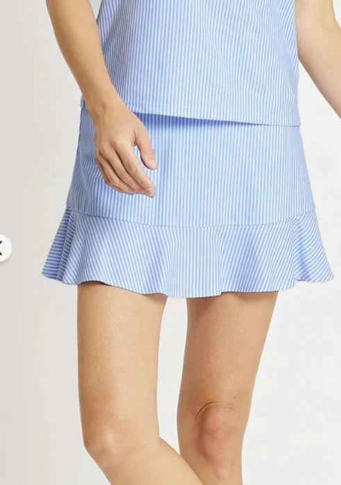 Jude Connally Courtney Skort Pinstripe Chambray One-shoulder unclassified dresses