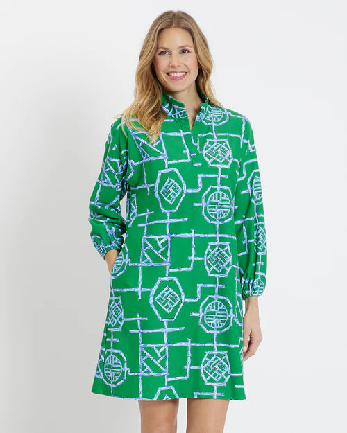 Jude Connally Florence Dress Lightweight Jude Cloth Bamboo Lattice Shamrock Chiffon unclassified dresses