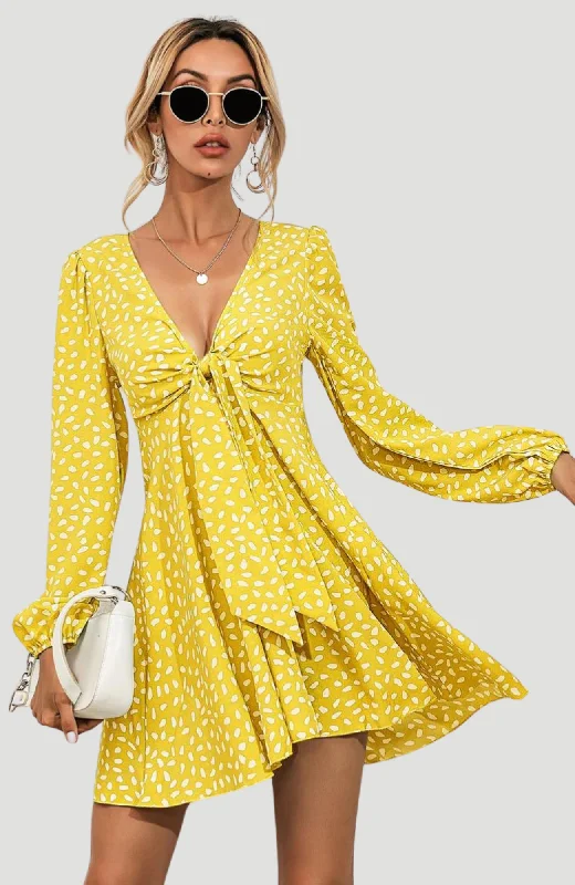 Enid Dress Yellow - KUCAH One-shoulder unclassified dresses