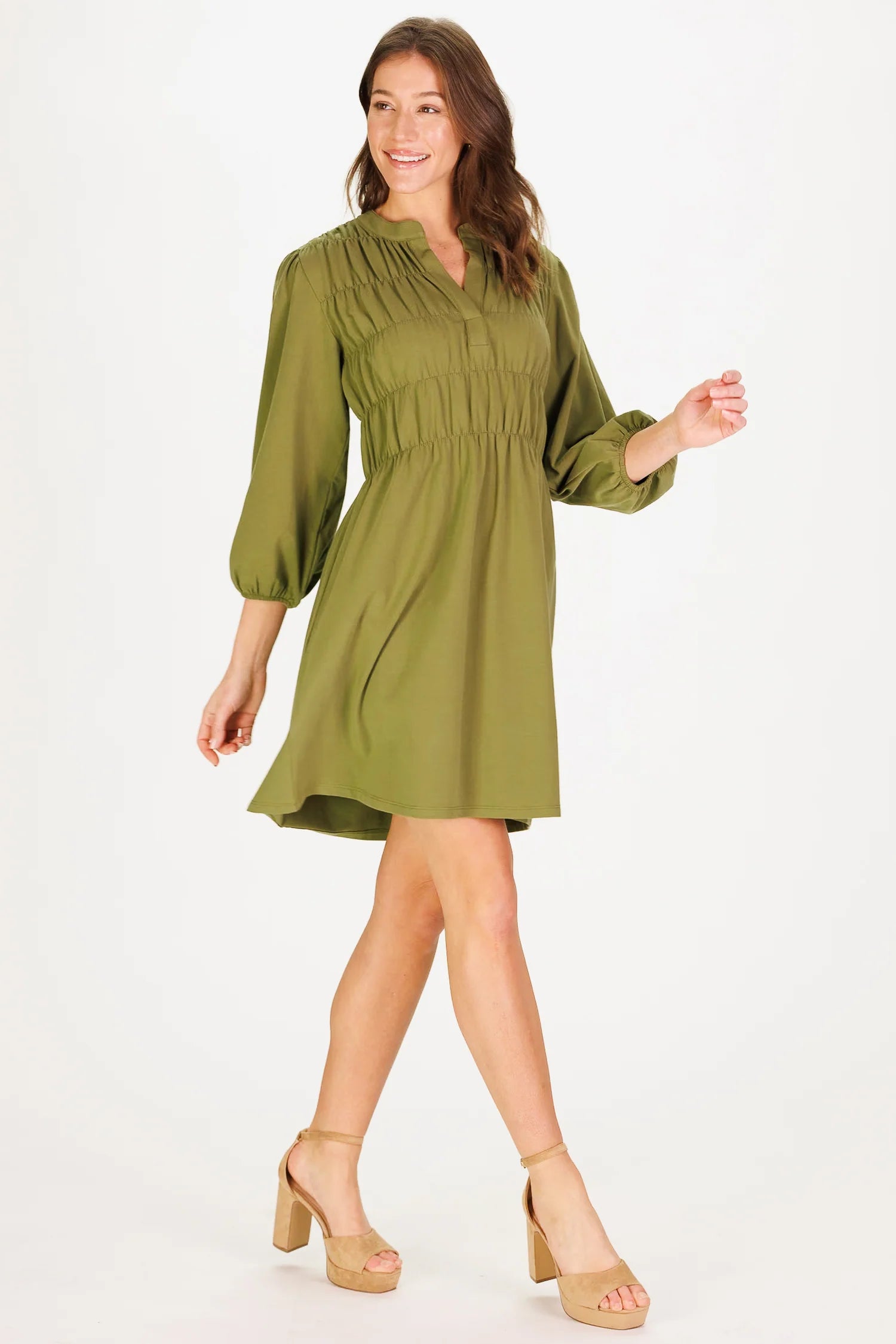 Duffield Lane Hyacinth Dress Moss Green Cocktail unclassified dresses