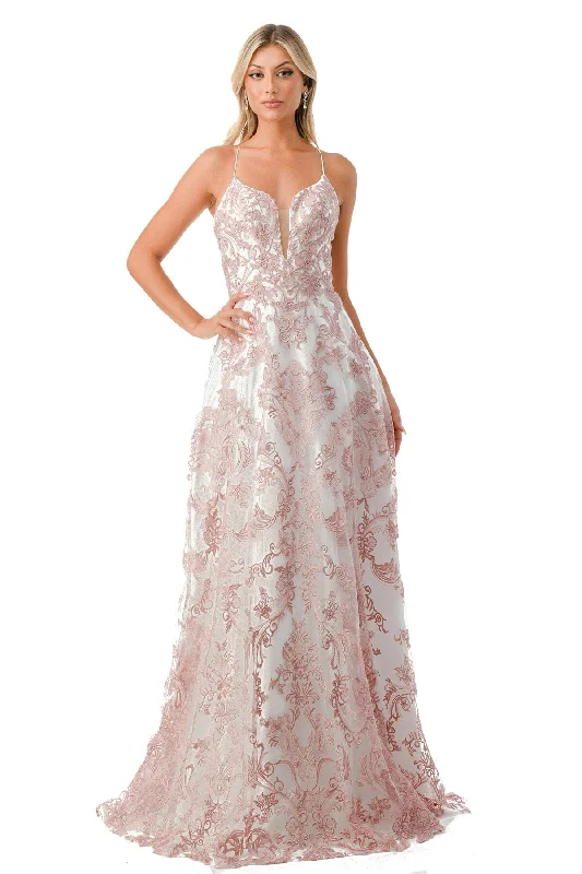 Embroidered Sweetheart A-line Gown by Coya P2208 Boho unclassified dresses