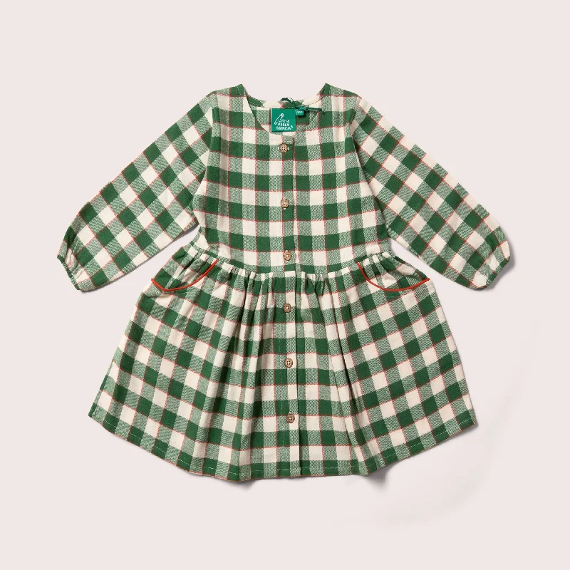 Fern Green Check Comfy Pocket Dress Vintage unclassified dresses