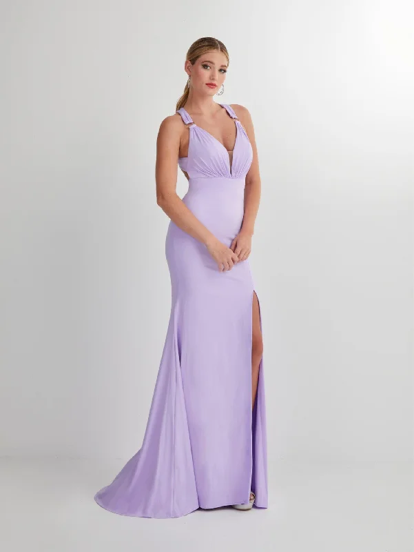 Fitted Spandex Sleeveless Slit Gown by Studio 17 12897 Comfortable unclassified dresses