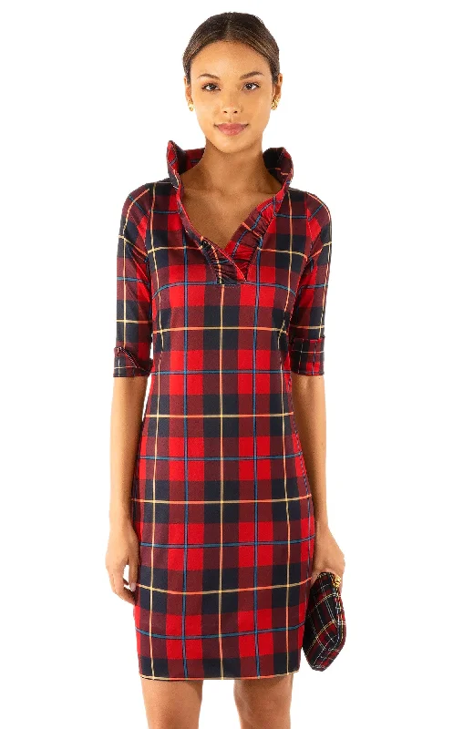 Gretchen Scott Jersey Ruffneck Dress Plaidly Cooper Ruffled unclassified dresses