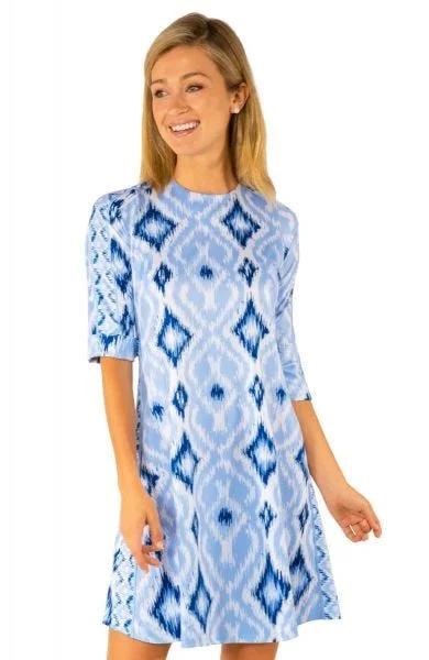 Gretchen Scott Swinger Dress Kitt Ikat Blues High-end unclassified dresses