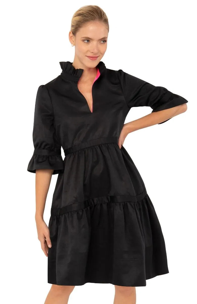 Gretchen Scott Teardrop Dress - Faille Black Casual chic unclassified dresses