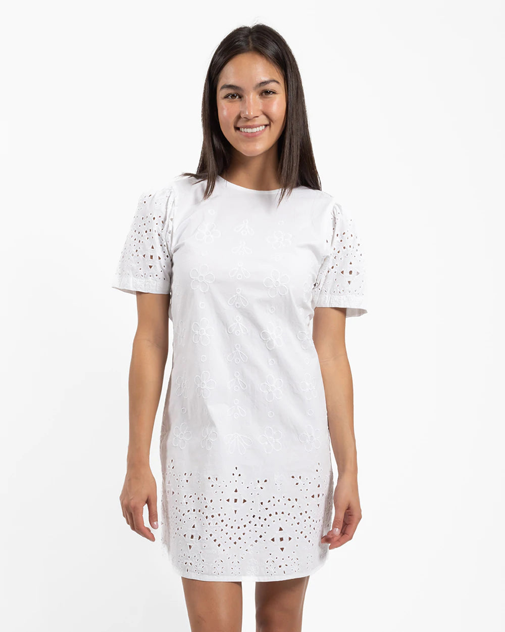 Jude Connally Hazel Stretch Eyelet Dress White Luxury unclassified dresses