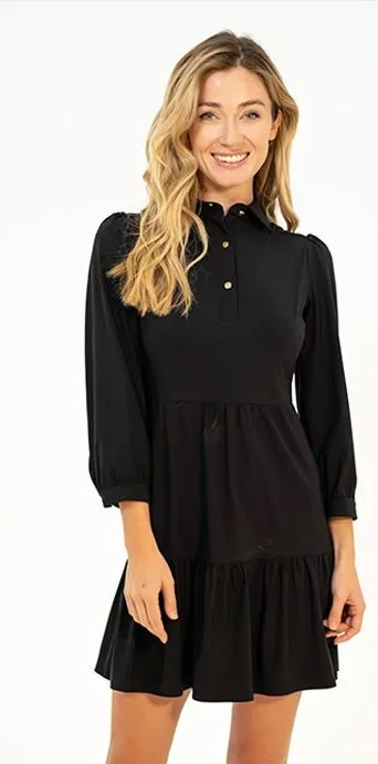 Jude Connally Henley Dress Black Everyday wear unclassified dresses