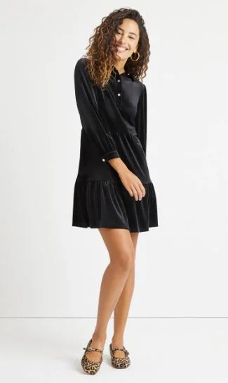 Jude Connally Henley Dress Black Velvet Beach unclassified dresses