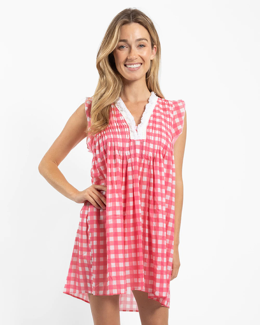 Jude Connally Larissa Dress Gingham Pink Fashionable unclassified dresses