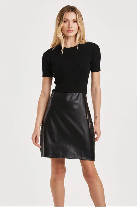 Kimora Rib Leather Dress Beach unclassified dresses