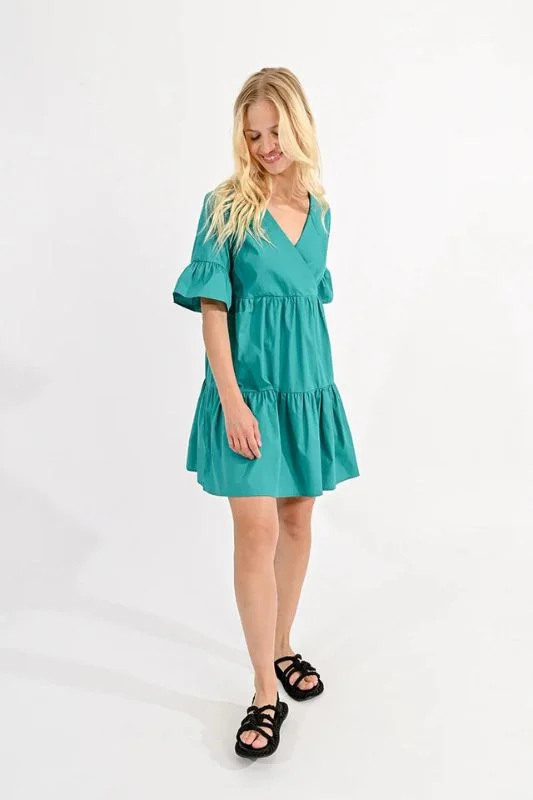 Tiered V-Neck Dress Street style unclassified dresses