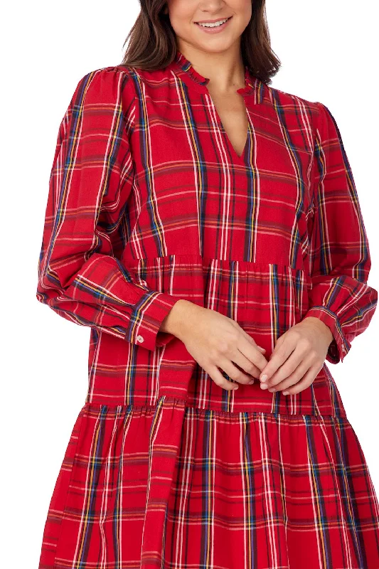 Shannon Red Plaid Dress Sexy unclassified dresses